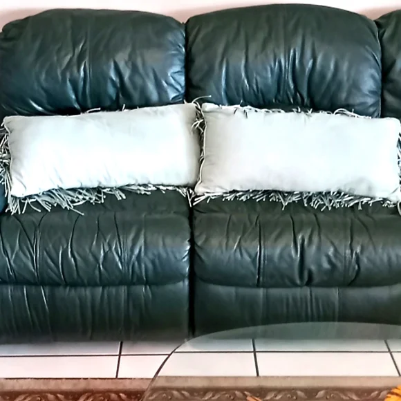 425 South Los Angeles Rectangular Fringe Pillows. Set Of 2. Teal. 28"x14". Great - Picture 7 of 13